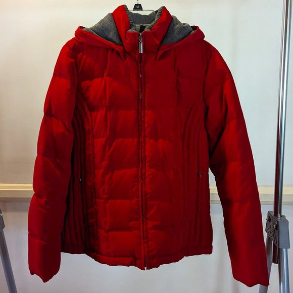 Women's Retro Red New York CO Puffer Jacket Size Medium - Picture 1 of 6
